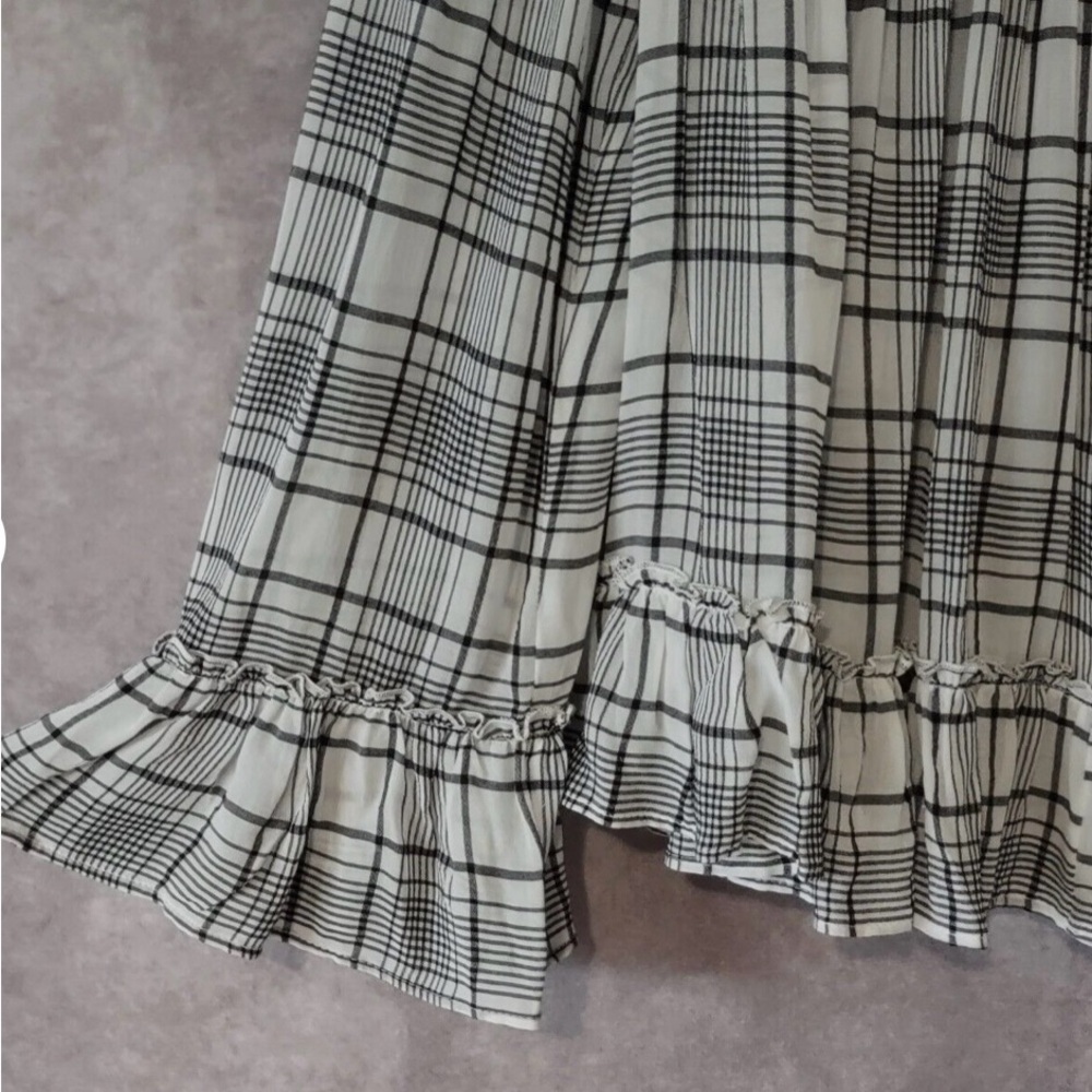 Loft Flowy Plaid Off Shoulder Top - Picture 3 of 6